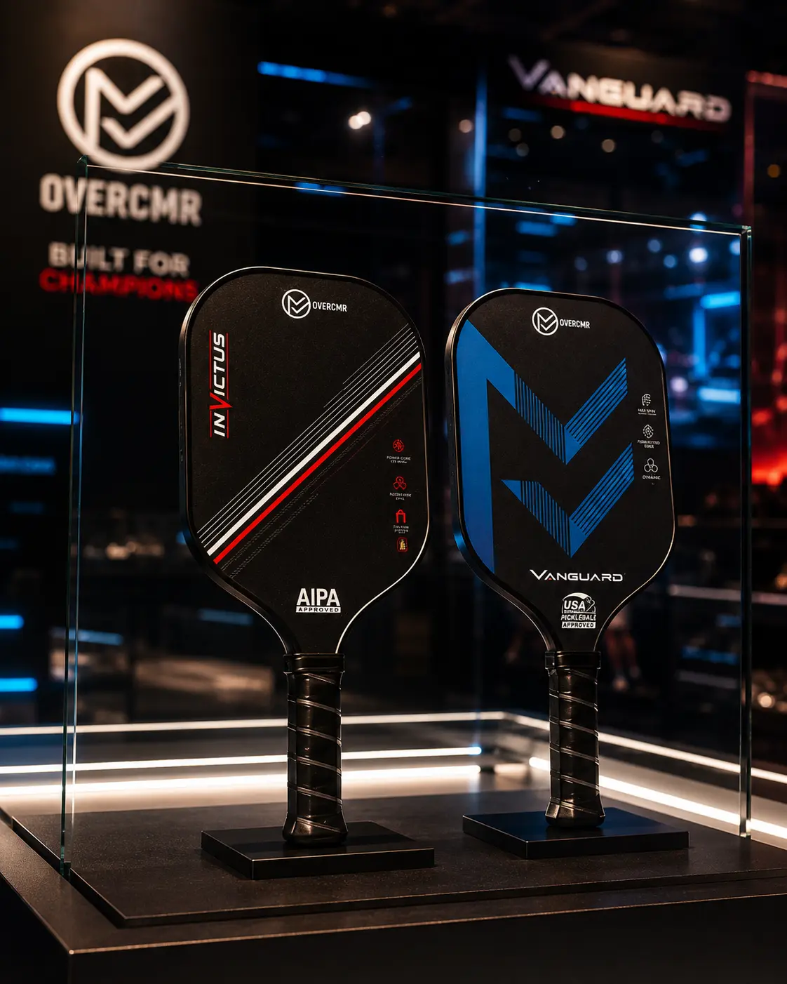 Overcmr pickleball paddle range launch display