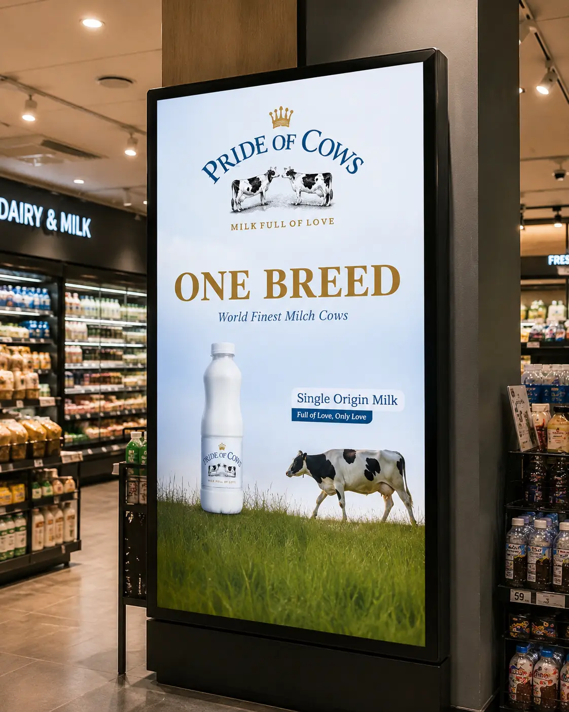 Pride of Cows retail signage