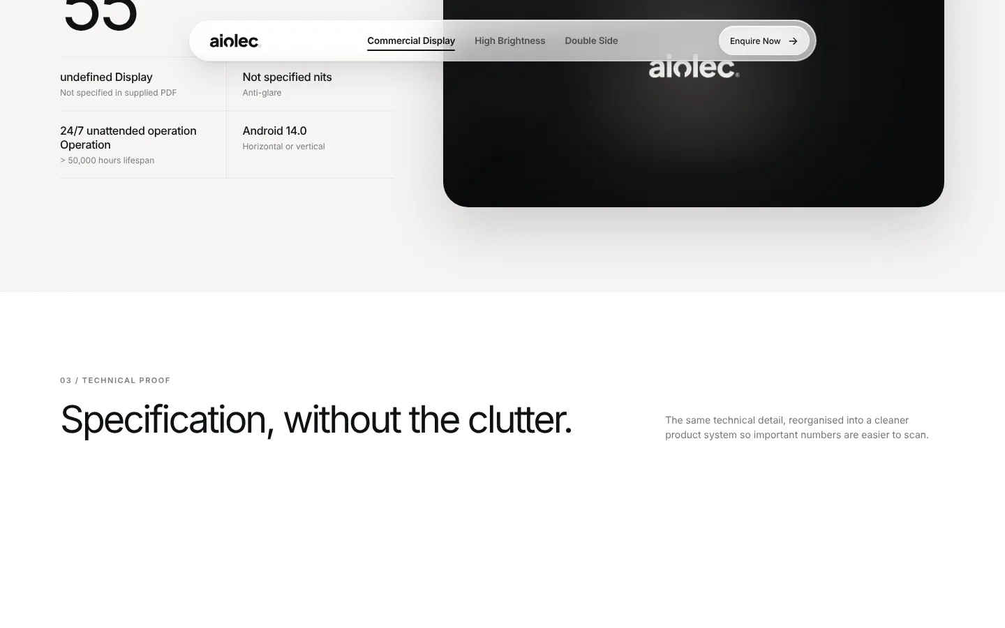 Aiolec website screen 3